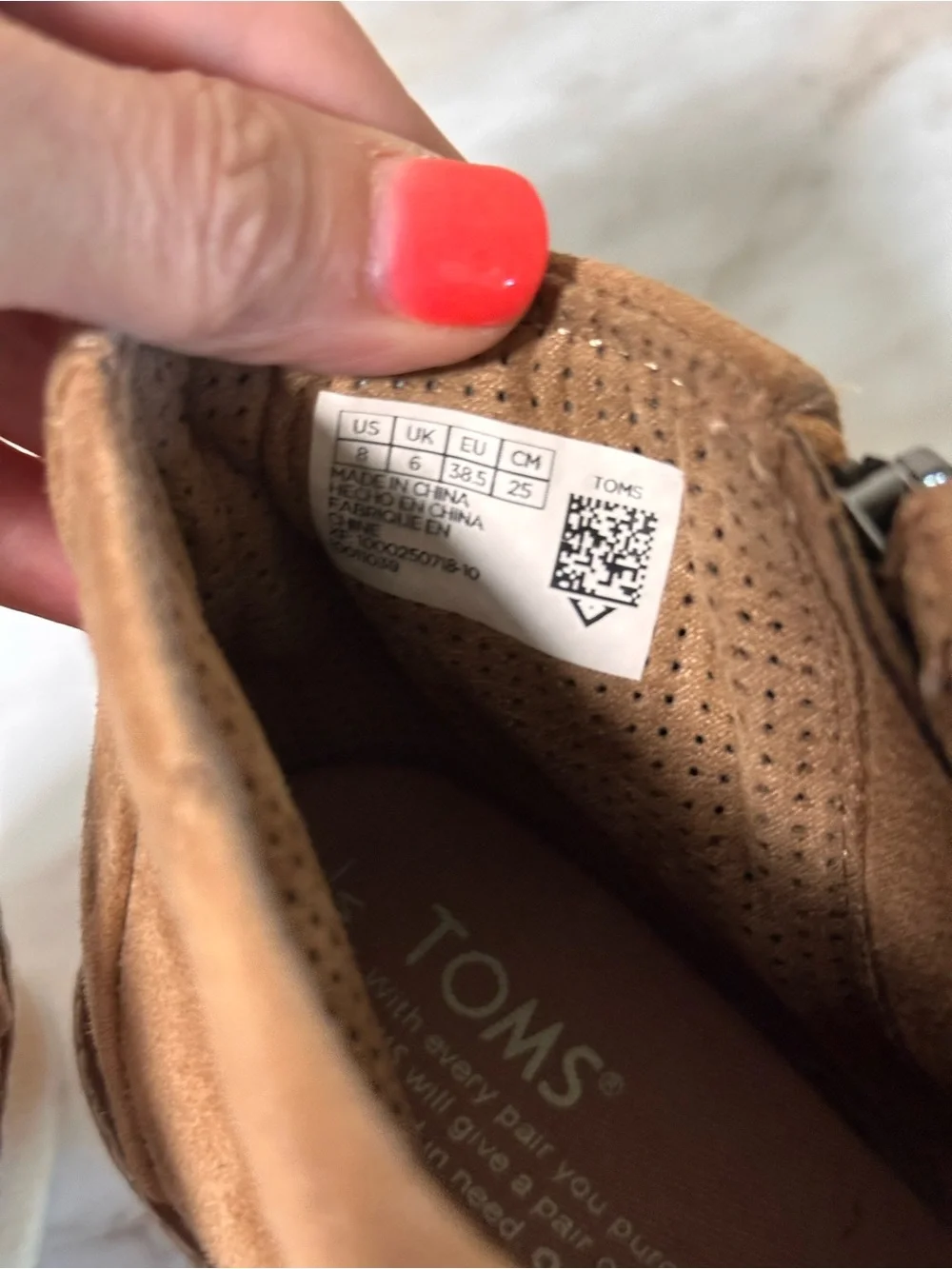 TOMS Avery Wedge Booties / microfiber suede. Size 8